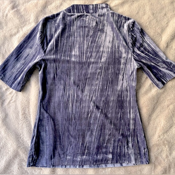 NWT Anthropologie Pilcro Crushed Velvet Mock Neck Top Slate Size S - Picture 9 of 9